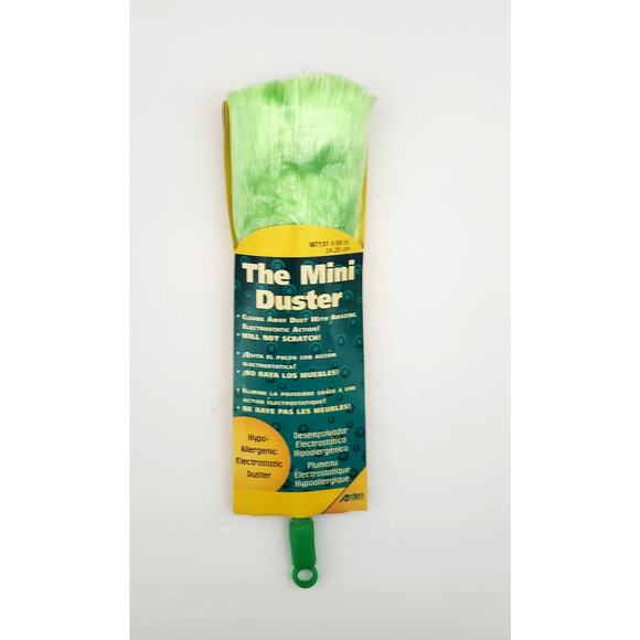 Vtg The Mini Duster Green Electrostatically Charged NEW 9" Arden Companies - Picture 1 of 9